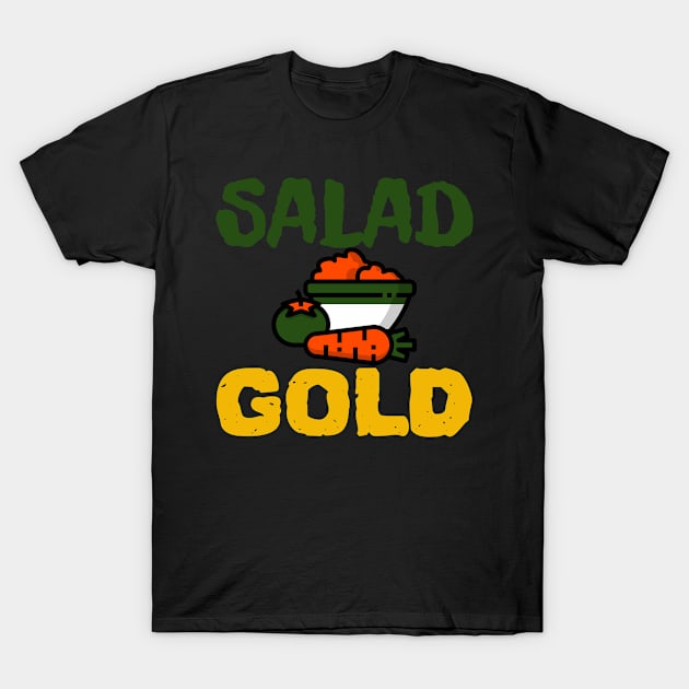 Salad Gold T-Shirt by Feminist Foodie